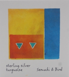 Turquoise Triangles Silver - Abstracts