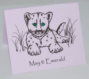 Emerald Crystal Earrings - May