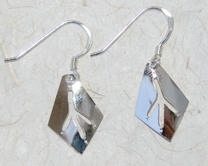 Eagle Track Earrings - sterling silver