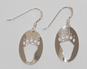 Bear Track Earrings - sterling