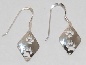 Fox Track Earrings - sterling