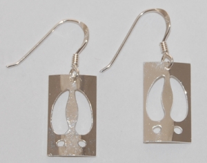 Moose Track Earrings - sterling