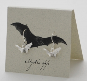Bat Earrings french wire - silver