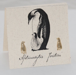 Penguin Natural History Earrings - gold