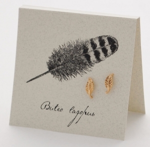 Feather Earrings - gold