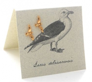 Gull Natural History Earrings - gold