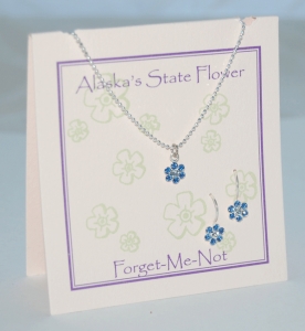 Forget Me Not Necklace and Earring Set