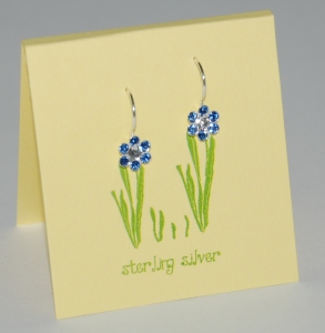 Pretty Petal Earrings - sapphire