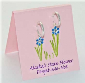 Forget Me Not Hoop Earrings