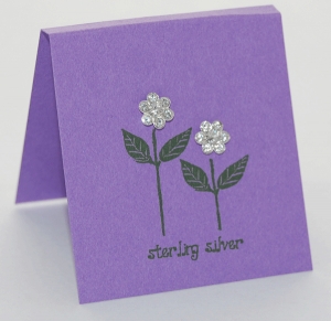 Pretty Petal Earrrings - clear diamond