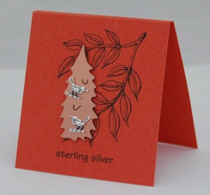Chickadee Earrings with Button