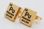 Plutonium Elements Earrings - gold
