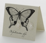 Butterfly Natural History Earrings - silver