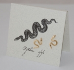 Snake Natural History Earrings - gold