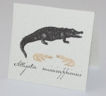 Alligator Natural History Earrings - gold