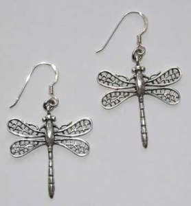 Dragonfly Earrings - silver