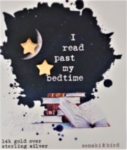 Star Book Lovers Studs- 14k gold over sterling silver