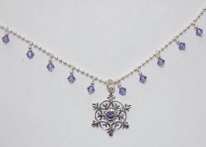 Snowflake Necklace - tanzanite