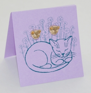 Cat Earrings - gold