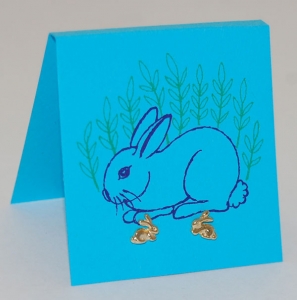 Bunny Post Earrings - gold