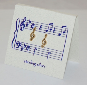 G-Clef Earrings - gold