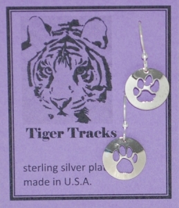 Tiger Track Earrings - silver