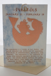 Aquarius Suncatcher Card