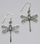 Dragonfly Earrings - silver
