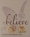 Peace Dove Earrings - gold