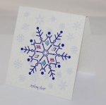 Multi-Posts snowflake - aquamarine, rose, diamond