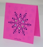 Multi-Posts snowflake - aquamarine, peridot, aurora