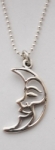 Quarter Moon Necklace - silver