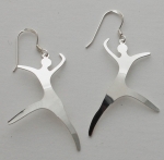 Dancer Earrings - sterling silver plate